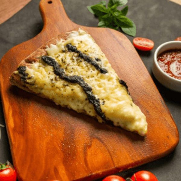 Pizza Integral Dois Queijos com Molho Pesto (Fatia)