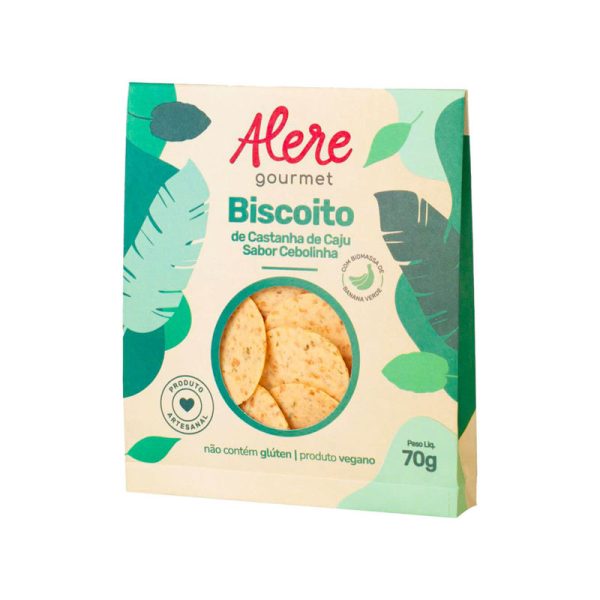 Biscoito de Castanha de Caju e Cebolinha