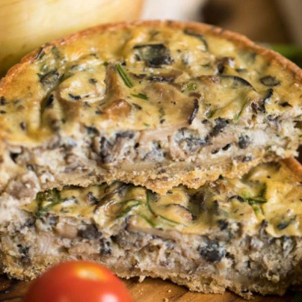 Quiche Integral de Cogumelos sem Glúten