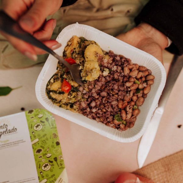 Arroz 7 Grãos + Feijão Carioca + Farofa de Banana da Terra