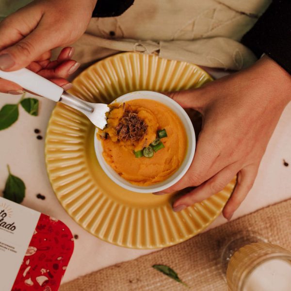 Escondidinho Low Carb de Carne Desfiada com Abóbora