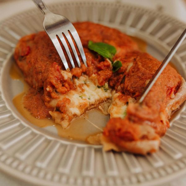 Panqueca Integral 3 Queijos com Brócolis