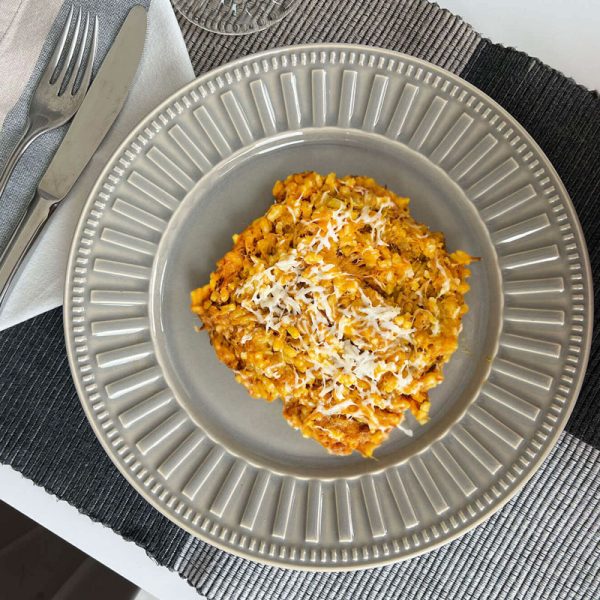 Risoto de Abóbora com Carne