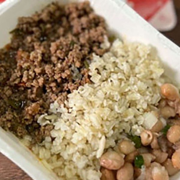 Patinho Moído + Arroz Integral + Feijão Carioca